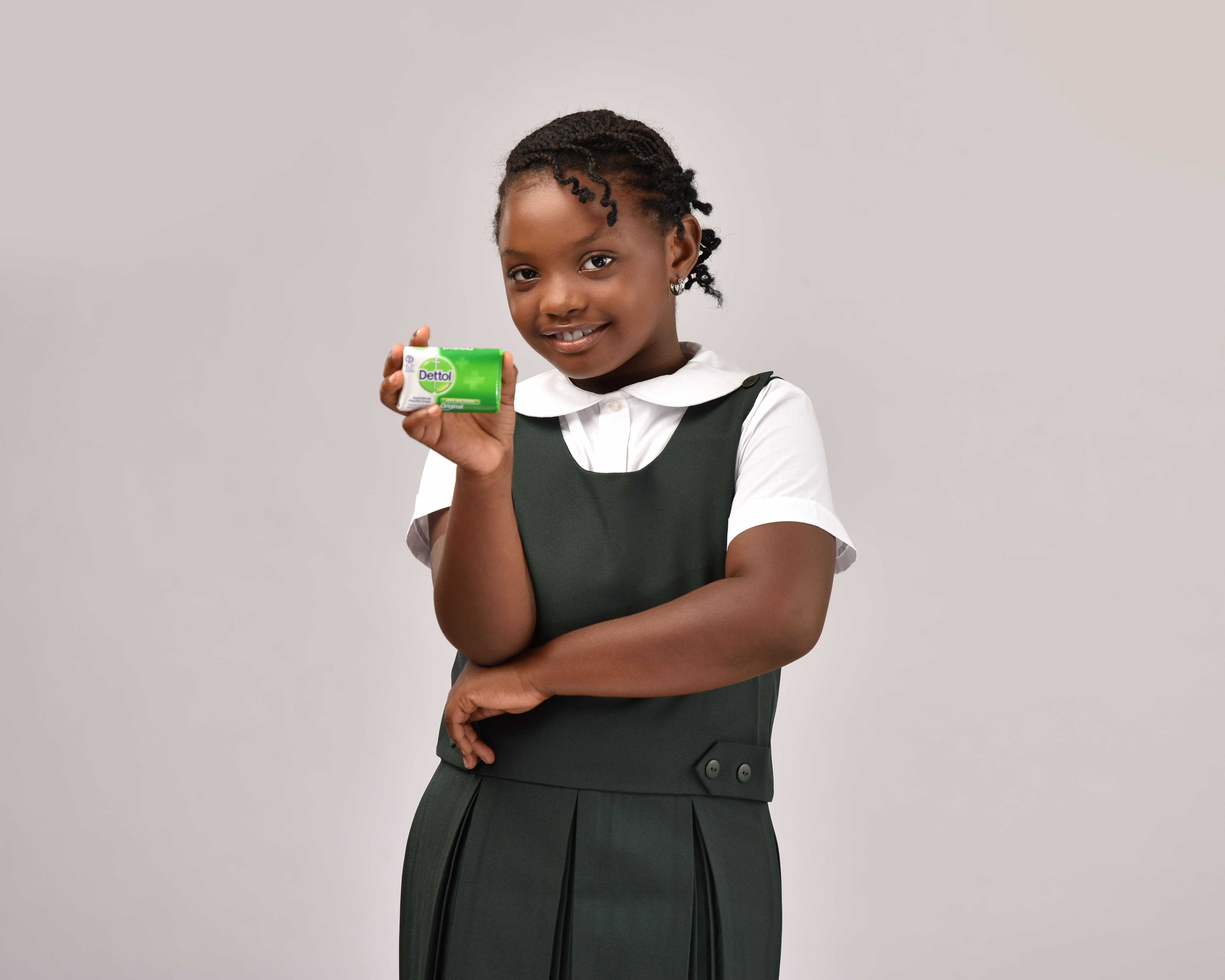 Little girl with soap in hand